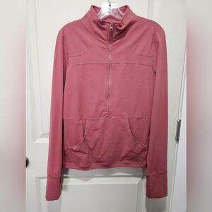 🩷 SOLD 🩷 ZYIA Rose Gold Pink Quarter-Zip Pullover